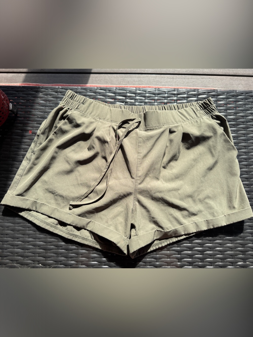ZYIA Olive Green Drawstring Athletic Shorts